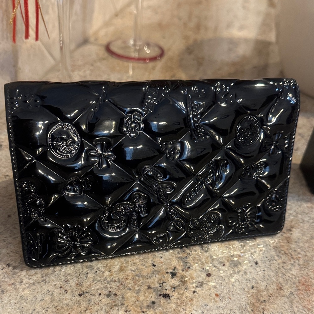 Chanel Monaco Black Patent Leather Wallet